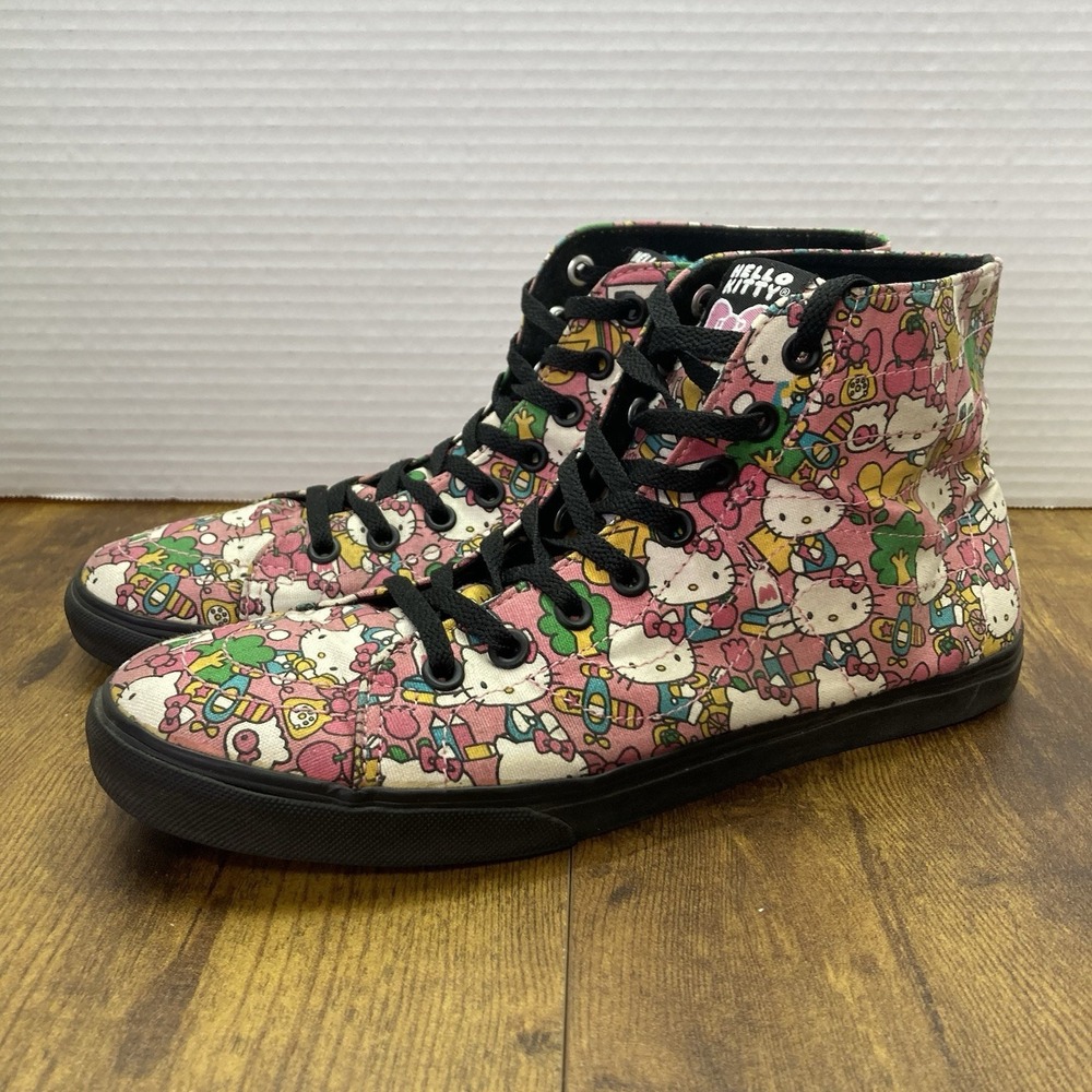 Vans Shoes Hello Kitty Black SK8 Hi D-Lo Sanrio Mens 6.5 Women's 8